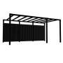 PERGOLA PLUS CUBIC MODELL 6 TRYKKIMPREGNERT TREVERK SVART INKL. NOOR GJERDE 486X256X217 CM