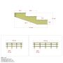 TERRASSETRAPP PLUS 3-STEG 19° TRYKKIMPREGNERT 118X42X120CM