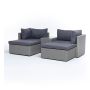 LOUNGESETT SUNFUN ÖREGRUND MEDIUM GRÅ