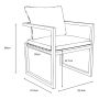 LENESTOL SENSUM EKSJÖ TEAK HVIT 2-PACK