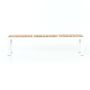 BENK SENSUM EKEBY TEAK HVIT 180CM