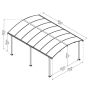CARPORT CANOPIA ARCADIA 13,5M² BRONSE/GRÅ