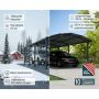 CARPORT CANOPIA ARCADIA 9,5M² BRONSE/GRÅ