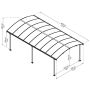 CARPORT CANOPIA ARCADIA 23,3M² BRONSE/GRÅ