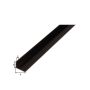VINKELPROFIL GAH ALBERTS PVC L-FORM SVART FLERE STØRRELSER
