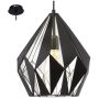 TAKLAMPE EGLO CARLTON 1 SVART/SØLV