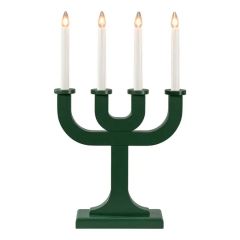 ADVENTSSTAKE KONSTSMIDE 4 LYS TRE GRØNN